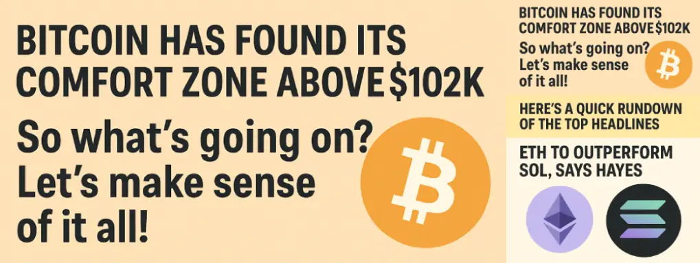 Bitcoin has found its comfort zone above $102K