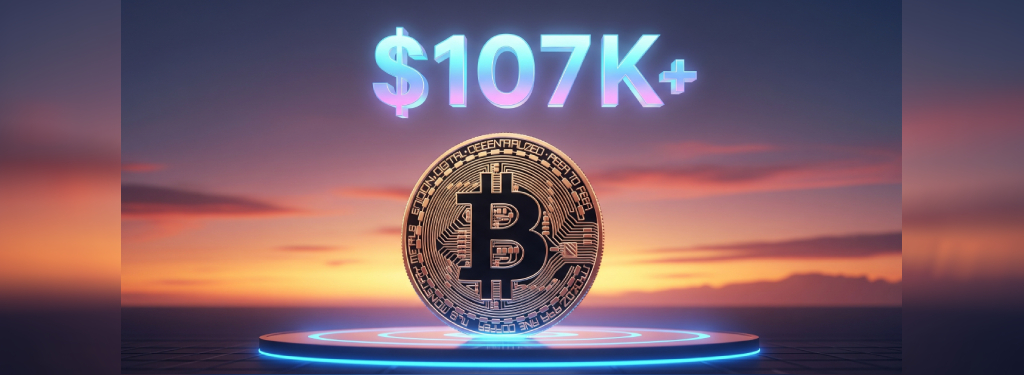 Bitcoin’s holding steady above $107K as the week wraps up.