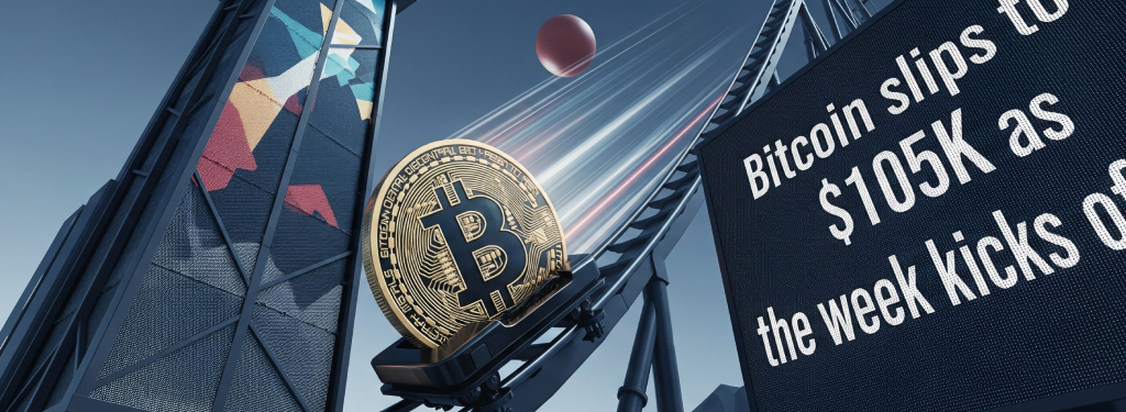 Bitcoin slips to $105K as the week kicks off