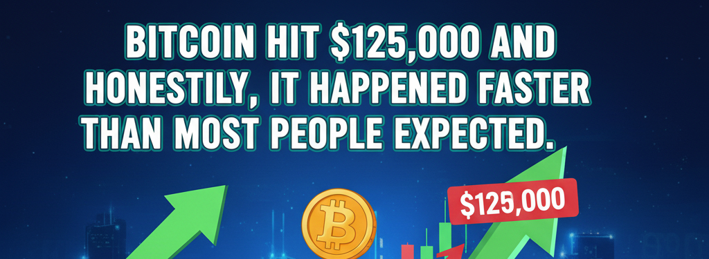 Bitcoin hit $125,000 and honestly, it happened faster than most people expected