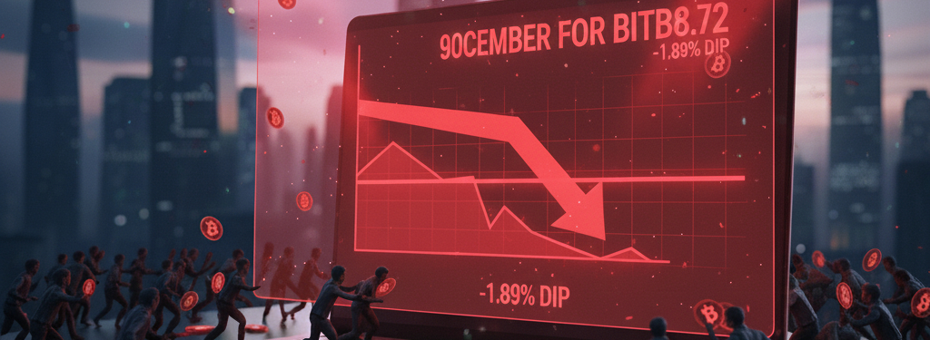 Bitcoin's having a rough December, down nearly 14% this month and trading at $90,288.72 after another 1.89% dip