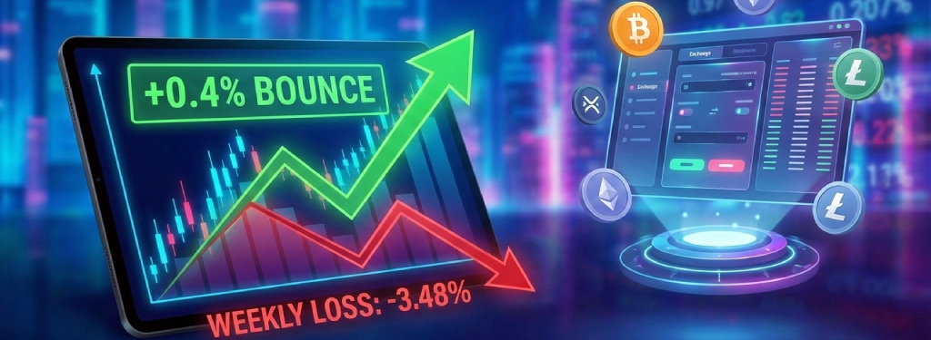 The crypto market just pulled a 0.4% bounce after bleeding 3.48% all week