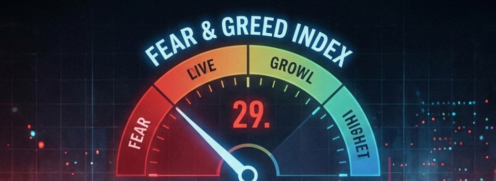 Fear & Greed Index at 29, traders nervous as hell. But open interest? Up 6.1% while volume tanked 37%