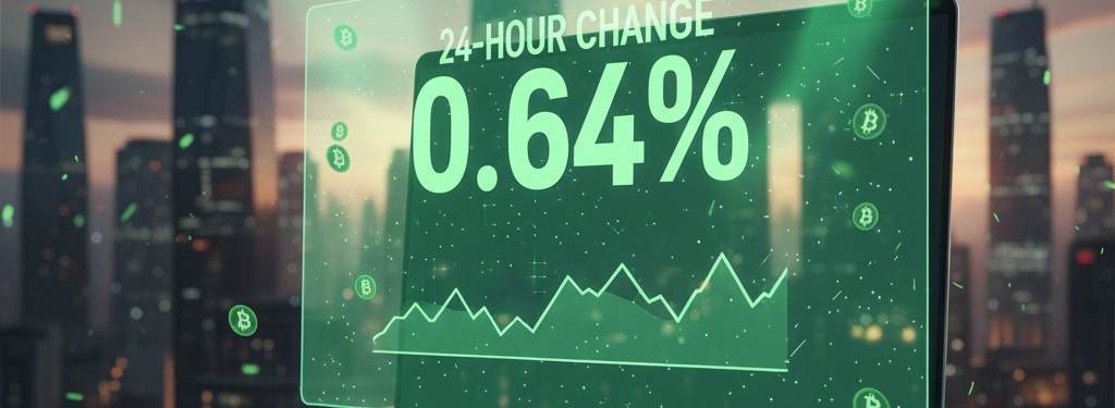 The crypto market posted a 24-hour change of 0.64%