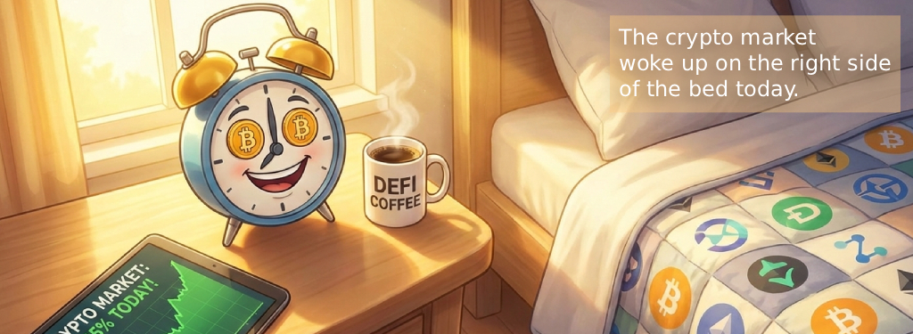The crypto market woke up on the right side of the bed today