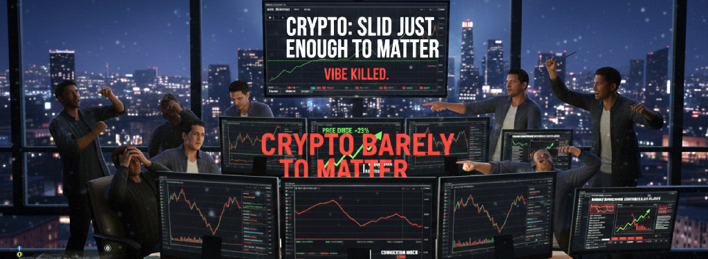 Crypto recently just slid just enough to matter